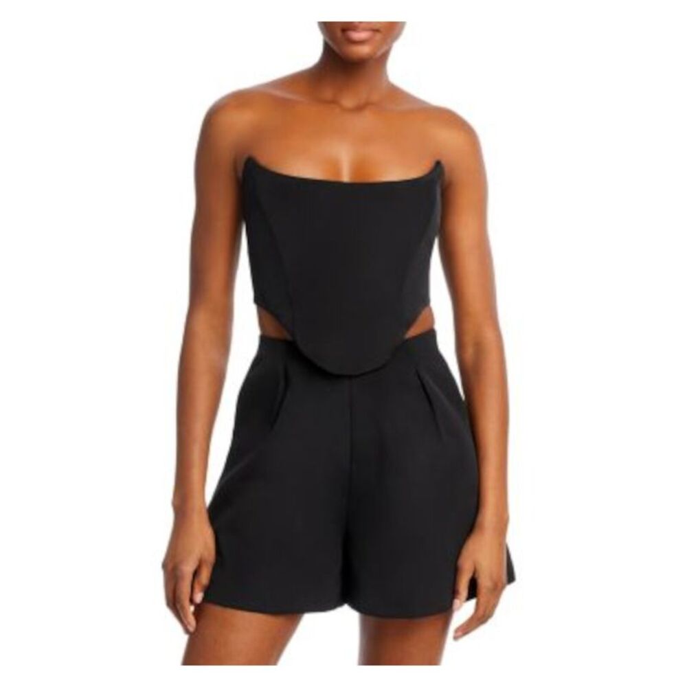 Bardot Black Strapless Tank Top
